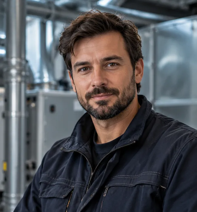 Illustrative portrait of service engineer