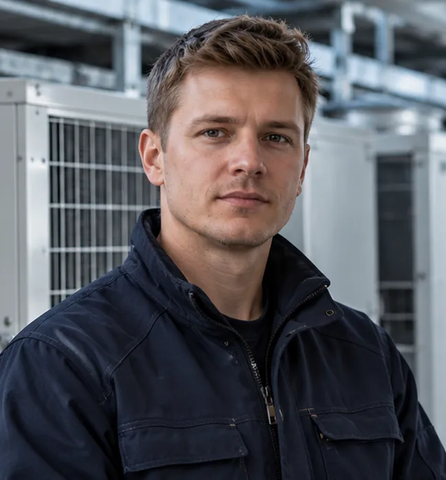 Illustrative portrait of service engineer